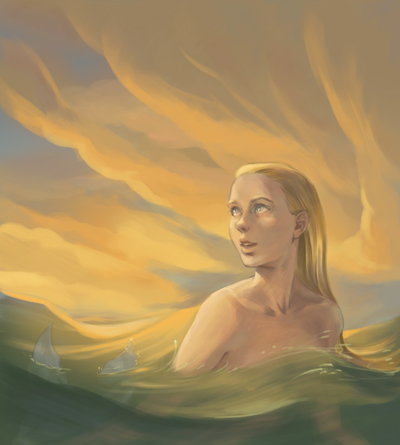 Illustration: A Mermaid's First Sunset